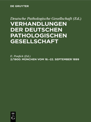 cover image of München vom 18.–22. September 1899